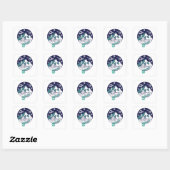 Het universum in mijn beker vierkante sticker (Vel)