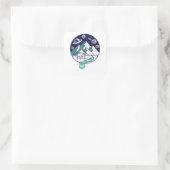 Het universum in mijn beker vierkante sticker (Tas)