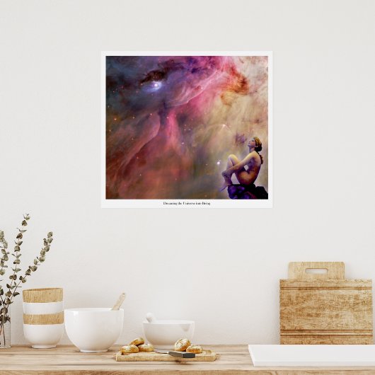 Het universum in zijn dromen poster (Keuken)
