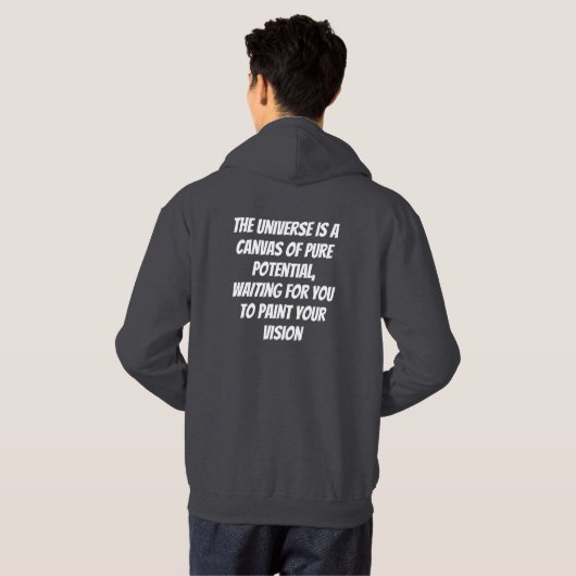Het universum is een canvas van pure potentiele ci hoodie (Achterkant volledig)