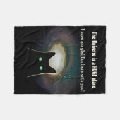 Het universum is een HUGE Place ~ Black Cat Throw Fleece Deken (Voorkant (Horizontaal))