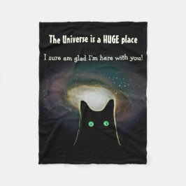 Het universum is een HUGE Place ~ Black Cat Throw Fleece Deken