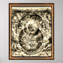 Het universum is een Poster met boomsepia