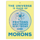Het universum is gemaakt van moronen klembord (Achterkant)