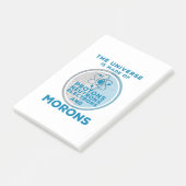 Het universum is gemaakt van moronen post-it® notes (Schuin)