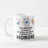 het universum is gemaakt van protonenneutronen ele koffiemok (Links)