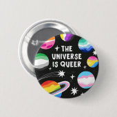 " HET UNIVERSUM IS QUEER " Badge Ronde Button 5,7 Cm (Voorkant /achterkant)