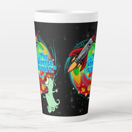 HET UNIVERSUM IS VAN JOU LATTE MOK (Voorkant)
