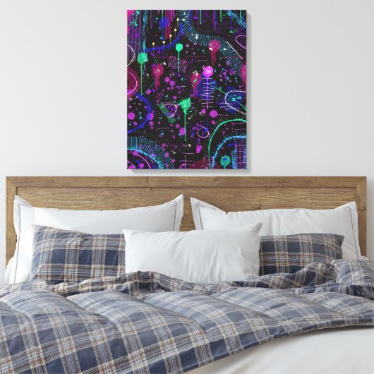 Het universum is wijd canvas afdruk (Insitu (Slaapkamer))
