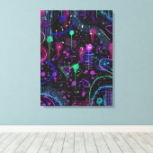 Het universum is wijd canvas afdruk (Insitu (Houten vloer))
