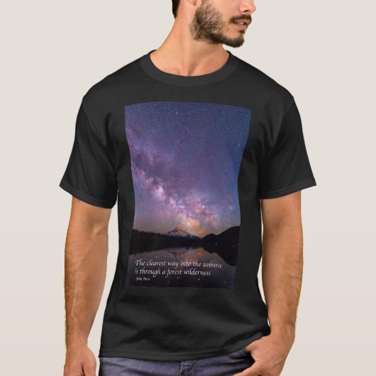 Het universum John Muir citaat T-Shirt (Voorkant)