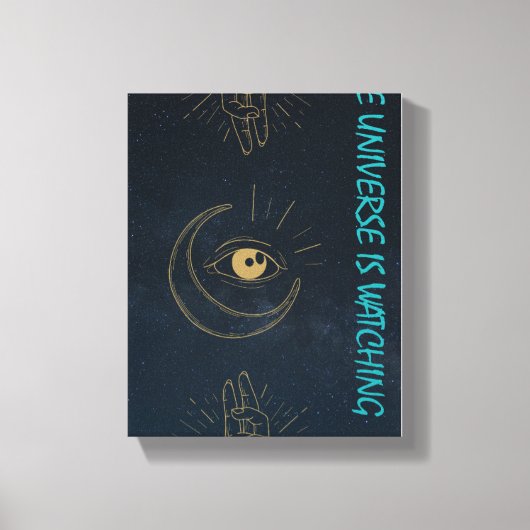 Het Universum Kijkt – Mystiek Design Canvas Afdruk (Voorkant)