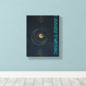 Het Universum Kijkt – Mystiek Design Canvas Afdruk (Insitu (Houten vloer))