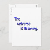 Het universum luistert briefkaart (Voorkant / Achterkant)