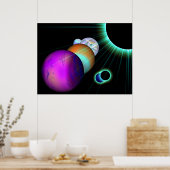 Het universum poster (Keuken)