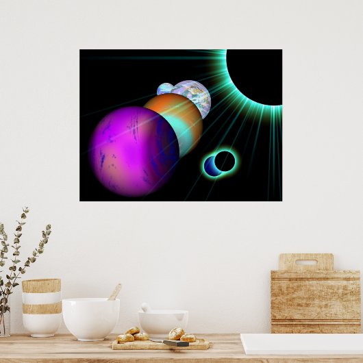 Het universum poster (Keuken)