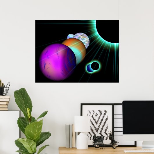 Het universum poster (Thuiskantoor)