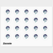 Het universum ronde sticker (Vel)