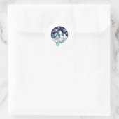 Het universum ronde sticker (Tas)