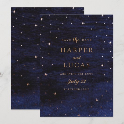 Het universum save the date (Voorkant / Achterkant)