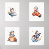 Het universum van de kleine astronaut muurkunst sets (Voorkant)