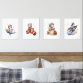 Het universum van de kleine astronaut muurkunst sets (Slaapkamer)