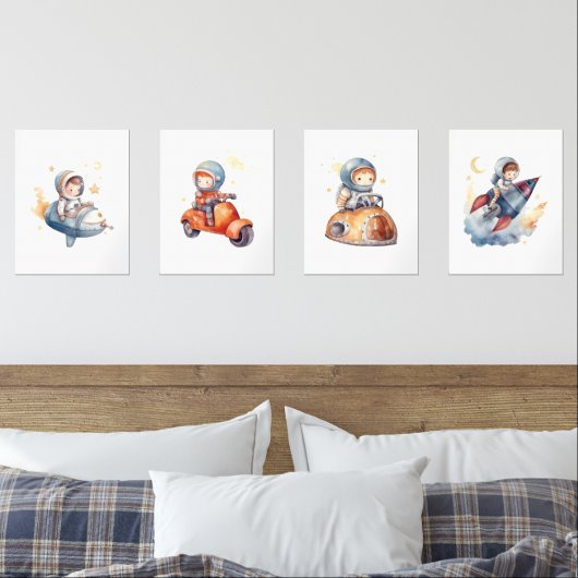 Het universum van de kleine astronaut muurkunst sets (Slaapkamer)