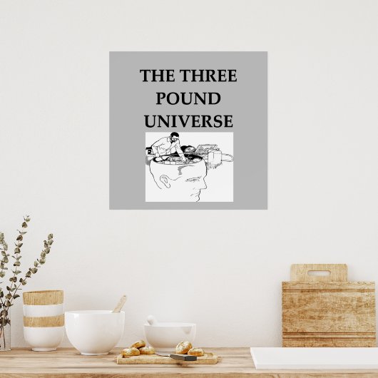 het universum van drie pond poster (Keuken)