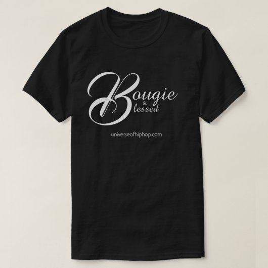 Het universum van Hip Hop Bougie Gezegend Collecti T-shirt (Design voorkant)