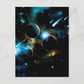 Het universum van planeten briefkaart (Voorkant)