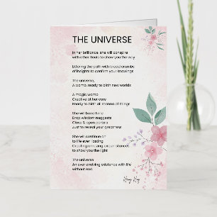 Het Universum - Verheffende Empowerment Gedicht Folie Wenskaart