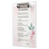 Het Universum - Verheffende Empowerment Gedicht Klembord (Links)