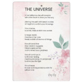 Het Universum - Verheffende Empowerment Gedicht Klembord (Achterkant)
