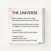 Het Universum - Verheffende Empowerment Gedicht Notitieboek (Achterkant)