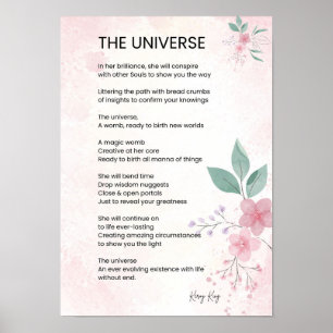Het Universum - Verheffende Empowerment Gedicht Poster