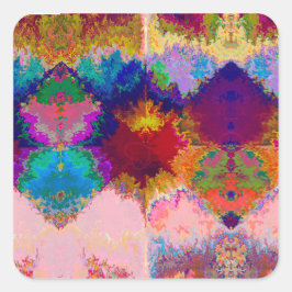 het universum vierkante sticker