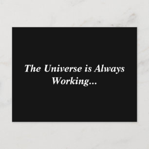 Het universum werkt altijd met Briefkaart
