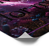 Het universum werkt voor mij. Paars. Poster (Hoek)