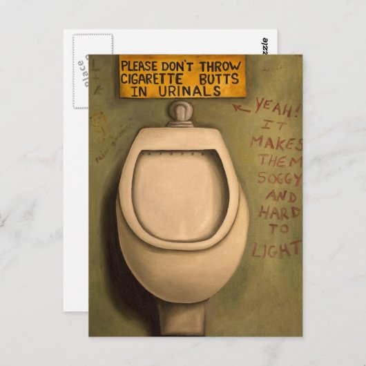 Het urinoir briefkaart (Voorkant / Achterkant)