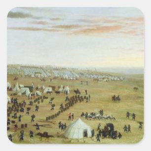 Het Uruguayaanse kamp Rio Grande, Brazilië, 1865 Vierkante Sticker