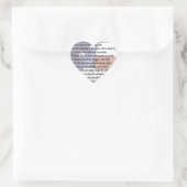 Het USA Flag Poetry Art Poster Hart Sticker (Tas)