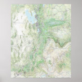 Het Utah-landschap (kaart) Poster (Voorkant)