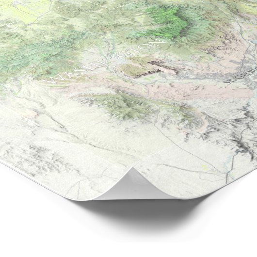 Het Utah-landschap (kaart) Poster (Hoek)