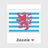 Het vaandel van Luxemburg Sticker (Vel)