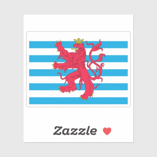 Het vaandel van Luxemburg Sticker (Vel)