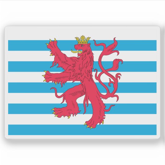 Het vaandel van Luxemburg Sticker (Voorkant)
