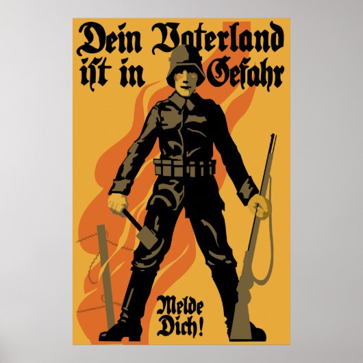 Het vaderland is in gevaar poster (Voorkant)