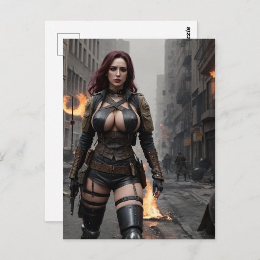 Het vaderland verdedigen briefkaart (Voorkant / Achterkant)