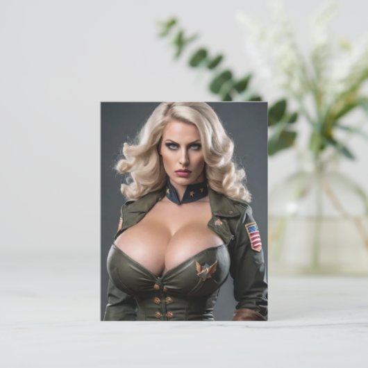 Het vaderland verdedigen briefkaart (Staand voorkant)