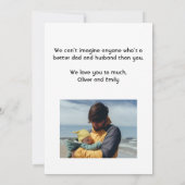 Het vadersleven is het beste leven 3 foto's Vaderd Kaart (Achterkant)